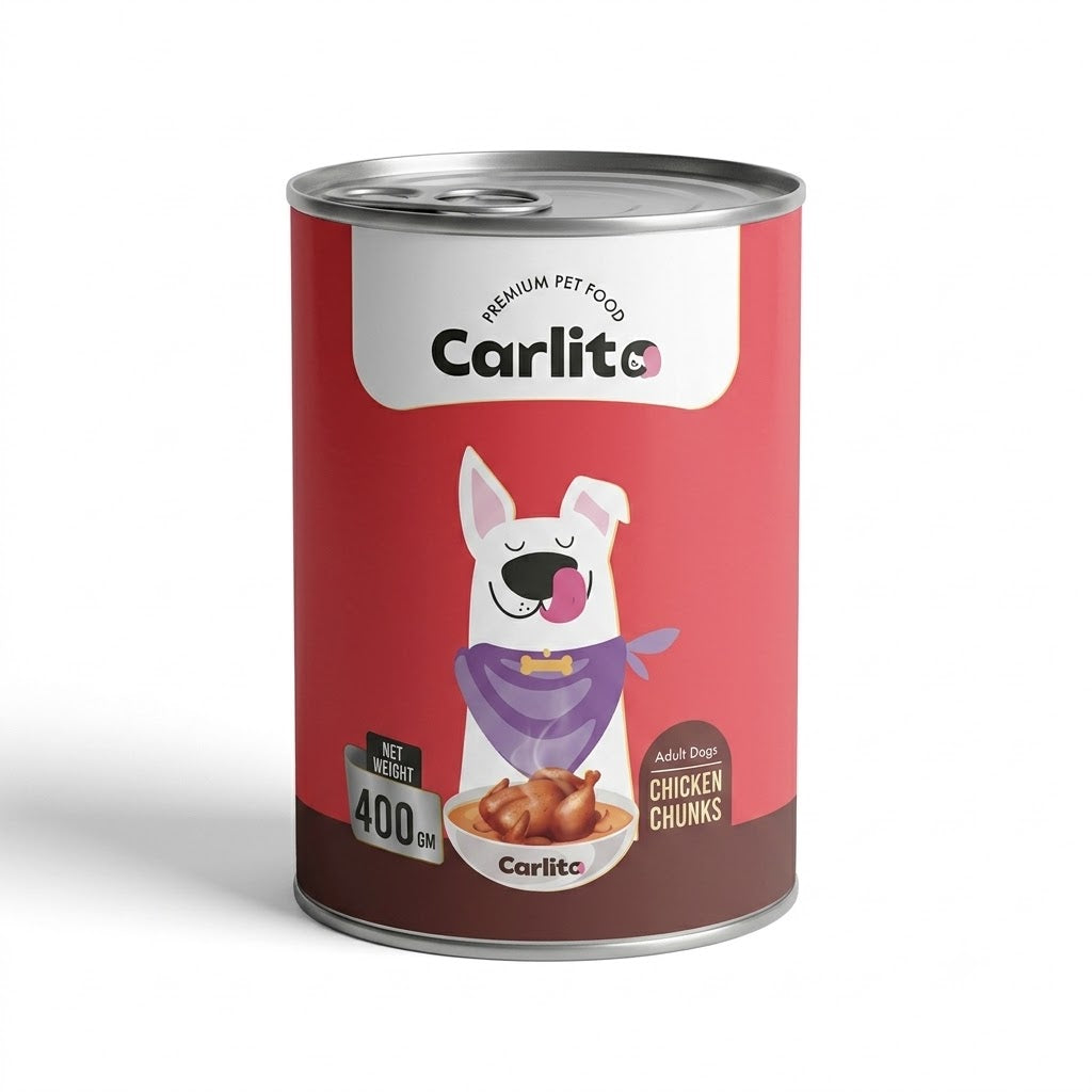 Carlito Premium Pet Food Chicken Chunks in Gravy for Adult Dogs - 400g