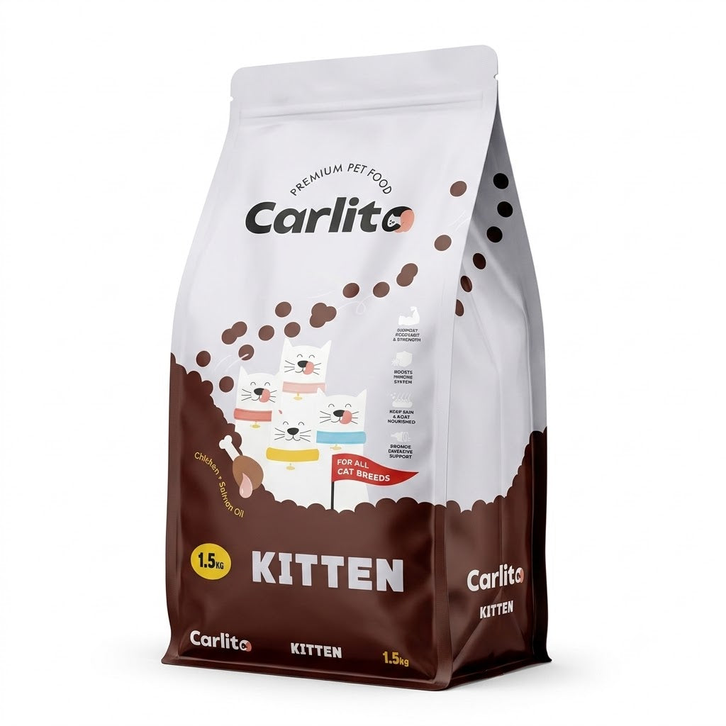 Carlito Premium Pet Food Kitten - Chicken + Salmon Oil - 1.5kg