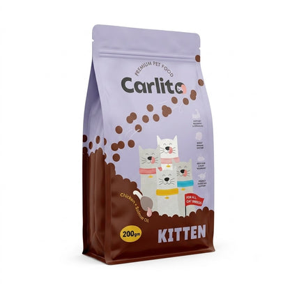 Carlito Premium Pet Food Kitten - Chicken + Salmon Oil - 200g