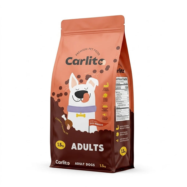 Carlito Premium Pet Food Adult Dogs - Chicken + Salmon Oil - 1.5kg