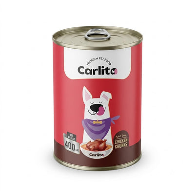 Carlito Premium Pet Food Chicken Chunks in Gravy for Adult Dogs - 400g