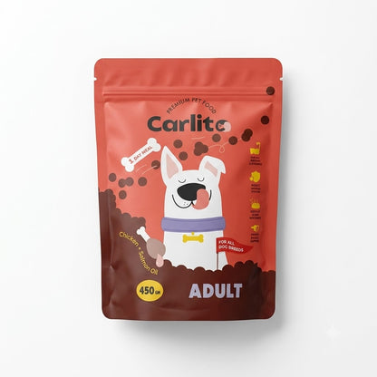 Carlito Premium Pet Food Adult Dogs - Chicken + Salmon Oil - 450g - 1 Day Meal
