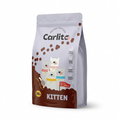Carlito Premium Pet Food Kitten - Chicken + Salmon Oil - 200g