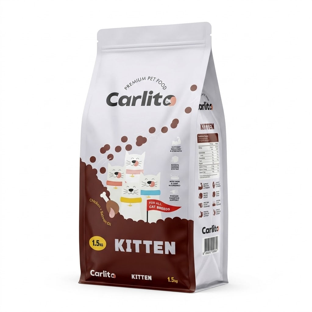 Carlito Premium Pet Food Kitten - Chicken + Salmon Oil - 1.5kg