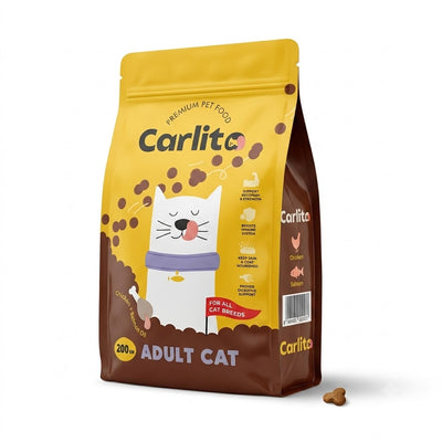 Carlito Premium Pet Food Adult Cats - Chicken + Salmon Oil - 200g