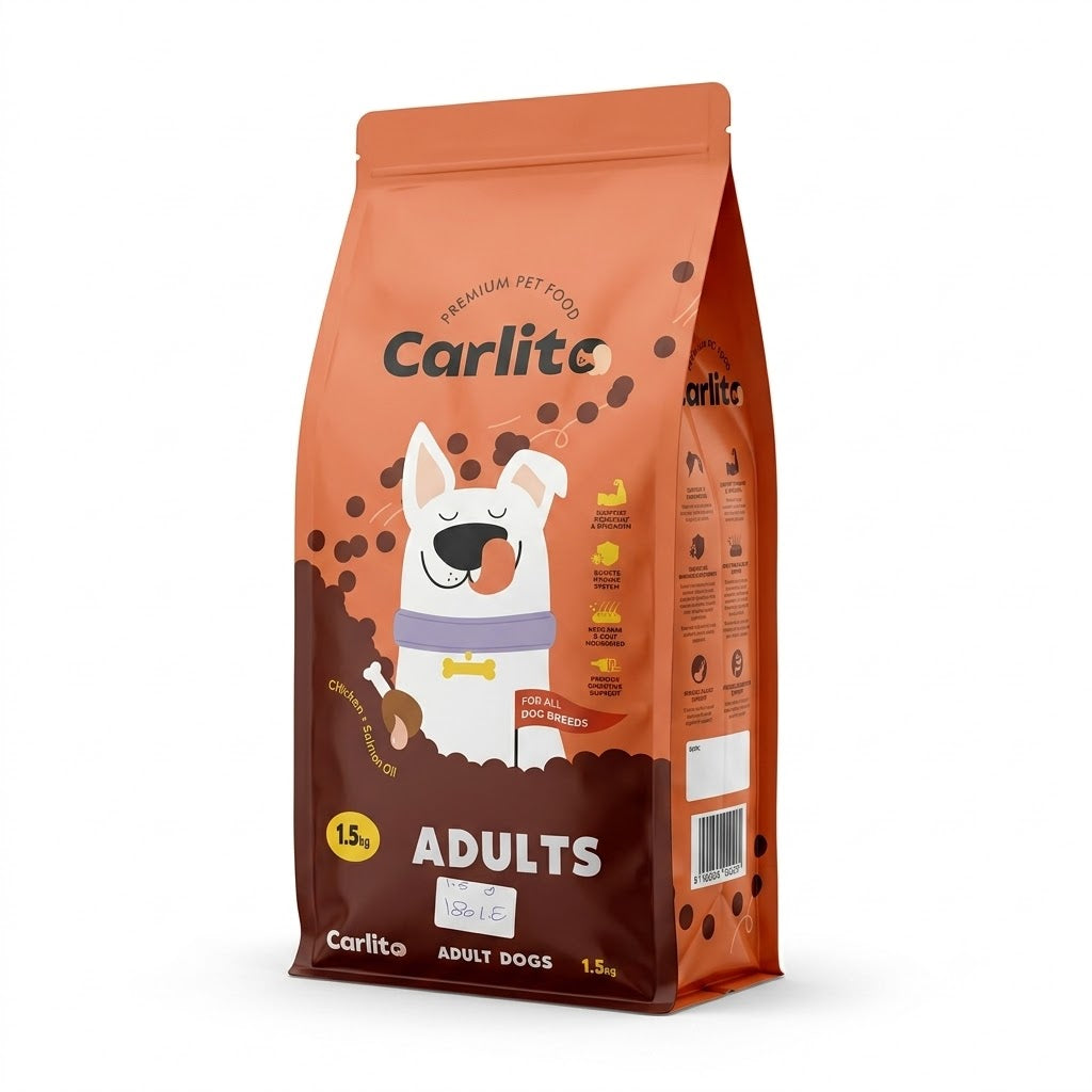 Carlito Premium Pet Food Adult Dogs - Chicken + Salmon Oil - 1.5kg