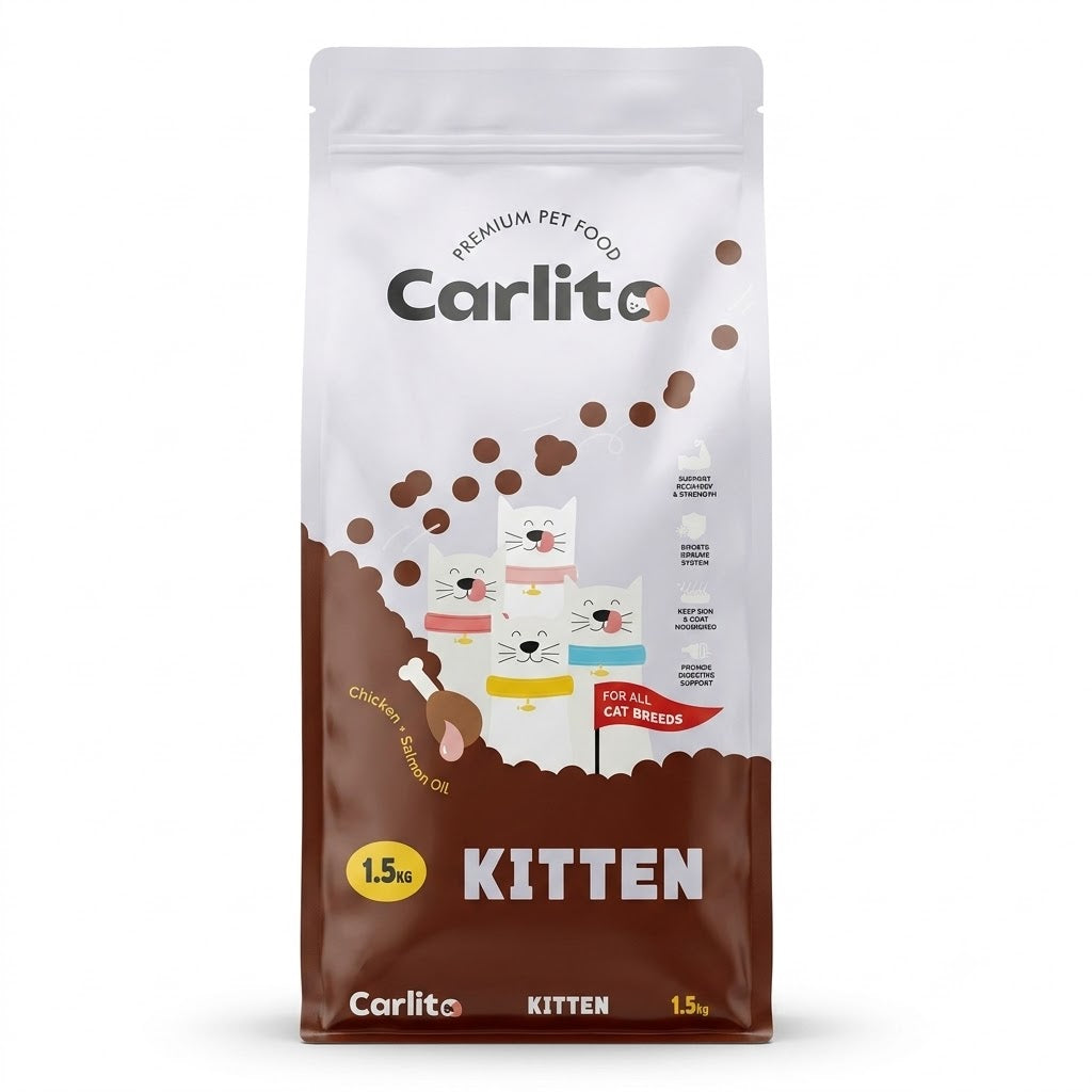 Carlito Premium Pet Food Kitten - Chicken + Salmon Oil - 1.5kg