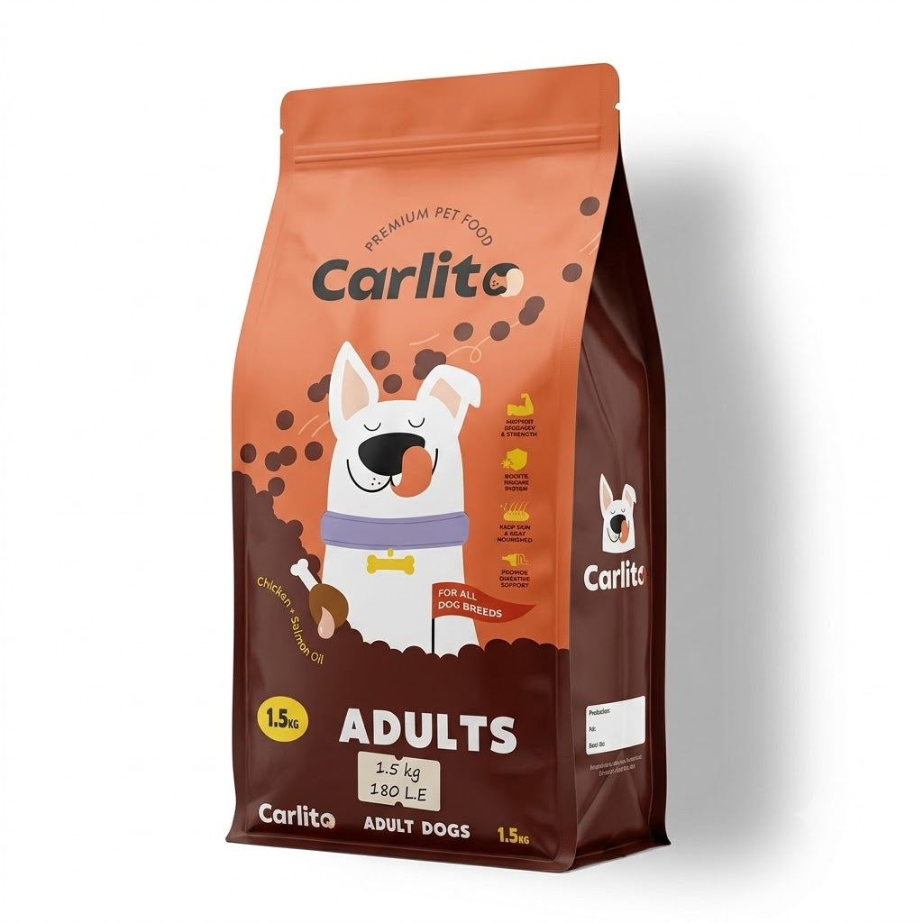 Carlito Premium Pet Food Adult Dogs - Chicken + Salmon Oil - 1.5kg