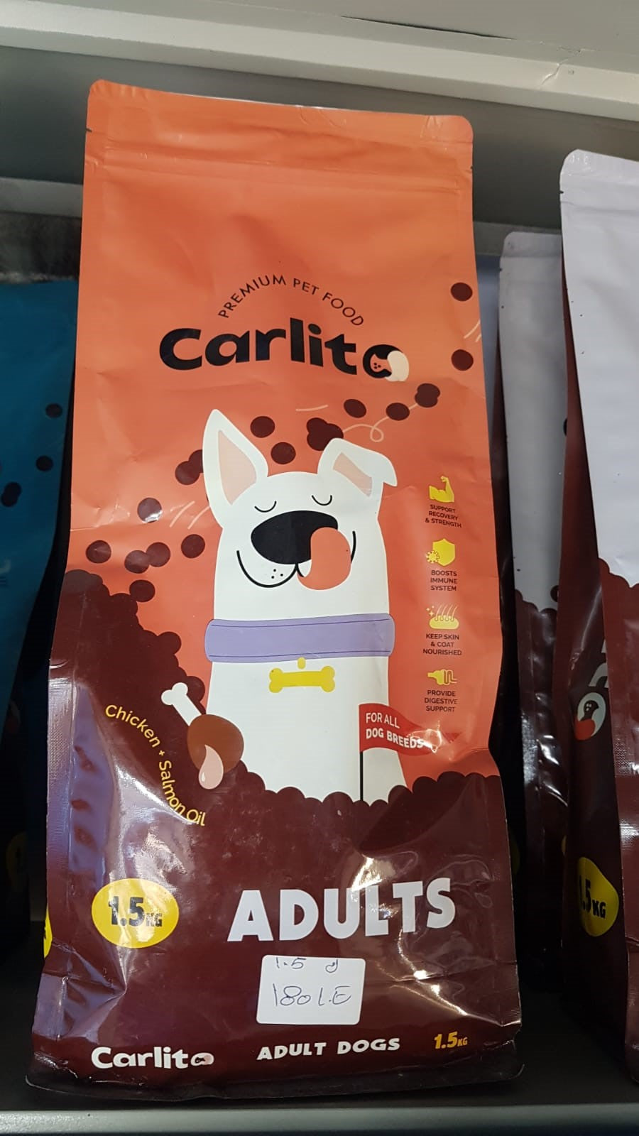 Carlito Premium Pet Food Adult Dogs - Chicken + Salmon Oil - 1.5kg