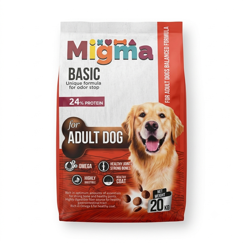 Migma Basic Adult Dog Food - 24% Protein - 20kg