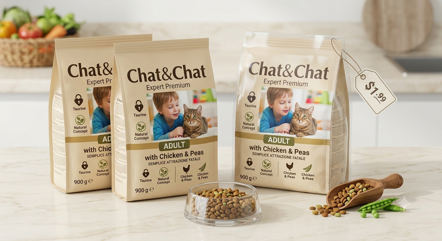 Chat & Chat Expert Premium Adult Cat Food Chicken & Peas - 900g