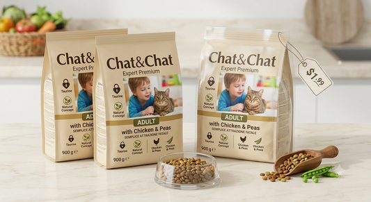 Chat & Chat Expert Premium Adult Cat Food Chicken & Peas - 900g