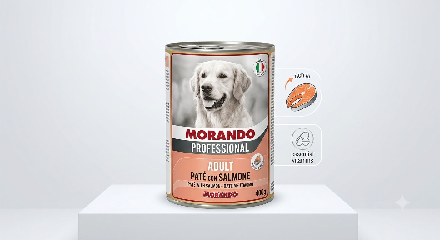 MORANDO Professional Adult Salmon Pate Wet Dog Food - 400g