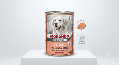 MORANDO Professional Adult Salmon Pate Wet Dog Food - 400g