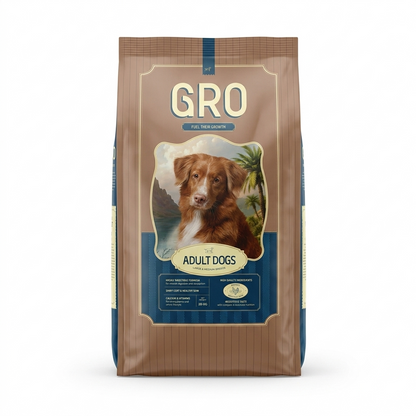 GRO Adult Dogs - Chicken Recipe Dry Food for Large & Medium Breeds - 20kg