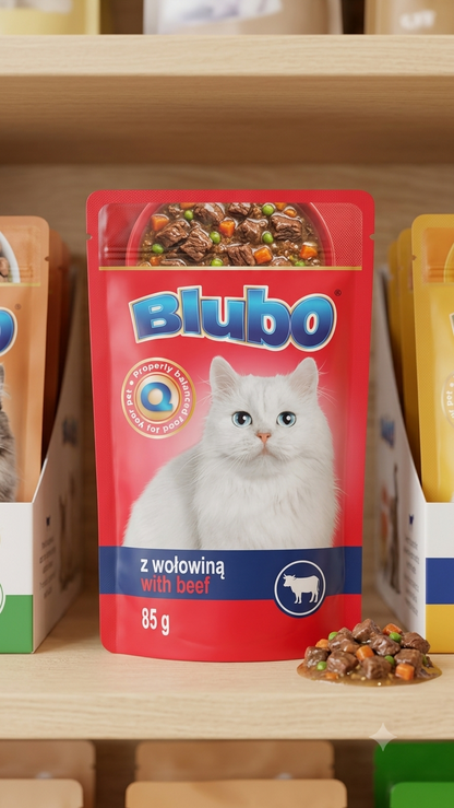 Blubo Wet Cat Food with Beef - 85g