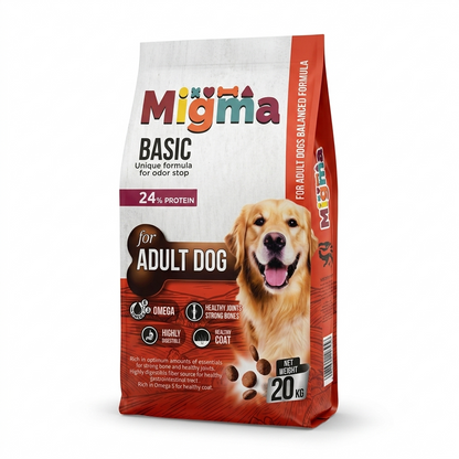 Migma Basic Adult Dog Food - 24% Protein - 20kg