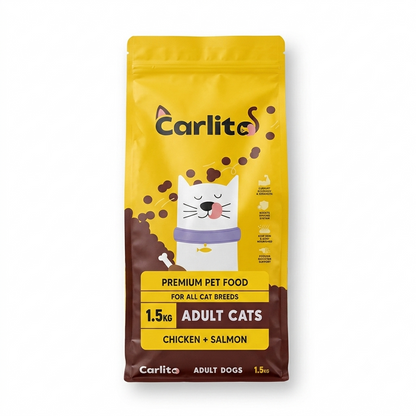 Carlito Premium Pet Food Adult Cats - Chicken + Salmon Recipe - 1.5kg
