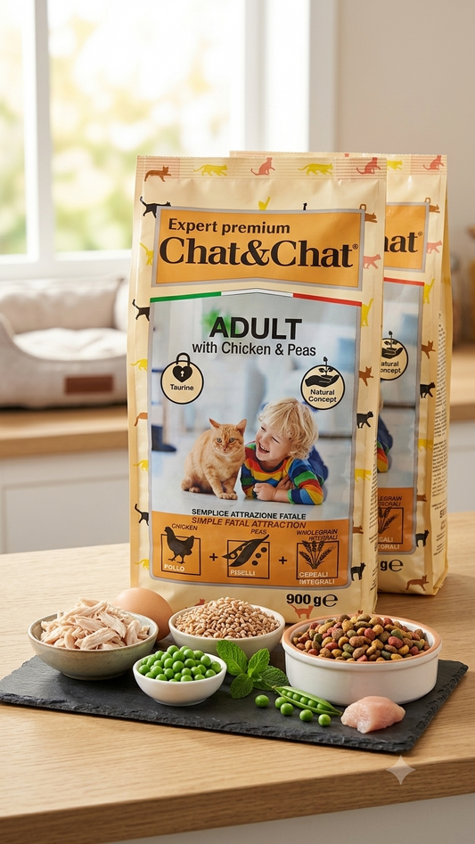 Chat & Chat Expert Premium Adult Cat Food Chicken & Peas - 900g