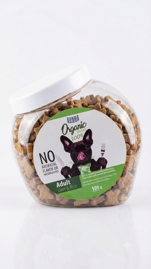 DURO Organic Adult Dog Biscuits Liver & Rice - 500g
