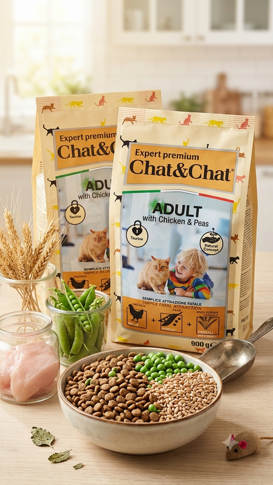 Chat & Chat Expert Premium Adult Cat Food Beef & Peas - 900g