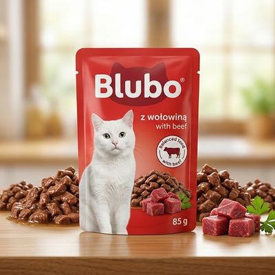 Blubo Wet Cat Food with Beef - 85g