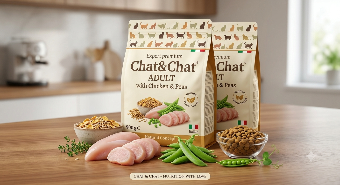 Chat & Chat Expert Premium Adult Cat Food Beef & Peas - 900g