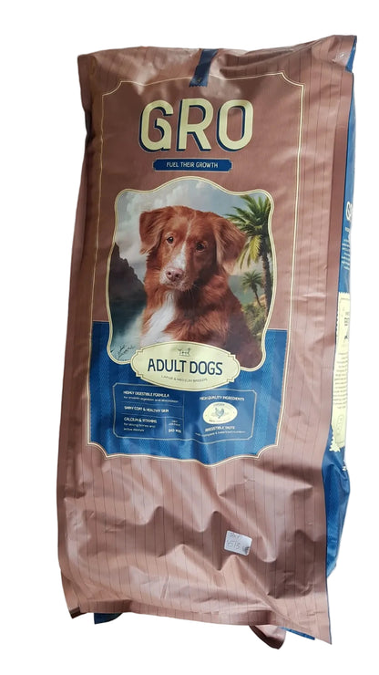 GRO Adult Dogs - Chicken Recipe Dry Food for Large & Medium Breeds - 20kg