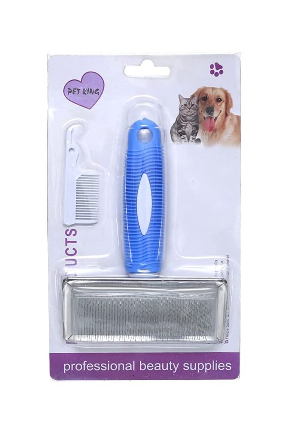 فرشة معدن petking وسط + مشط
